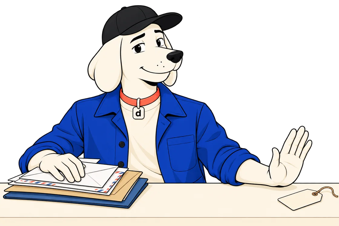 Dugzi keeping his letters and files close while turning down a price tag.